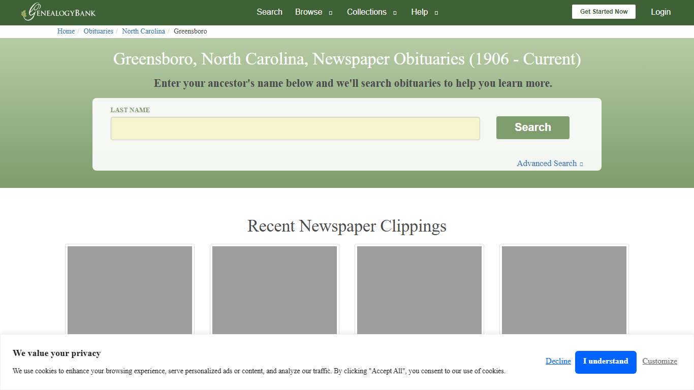 Greensboro, North Carolina Obituary Archive Search GenealogyBank